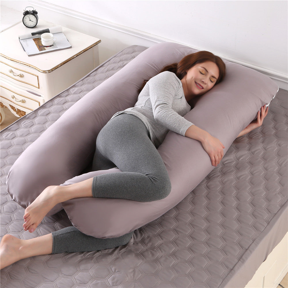U-förmiges Seitenschläferkissen mit Beinstütze – Bild 1 | LuxeStyle