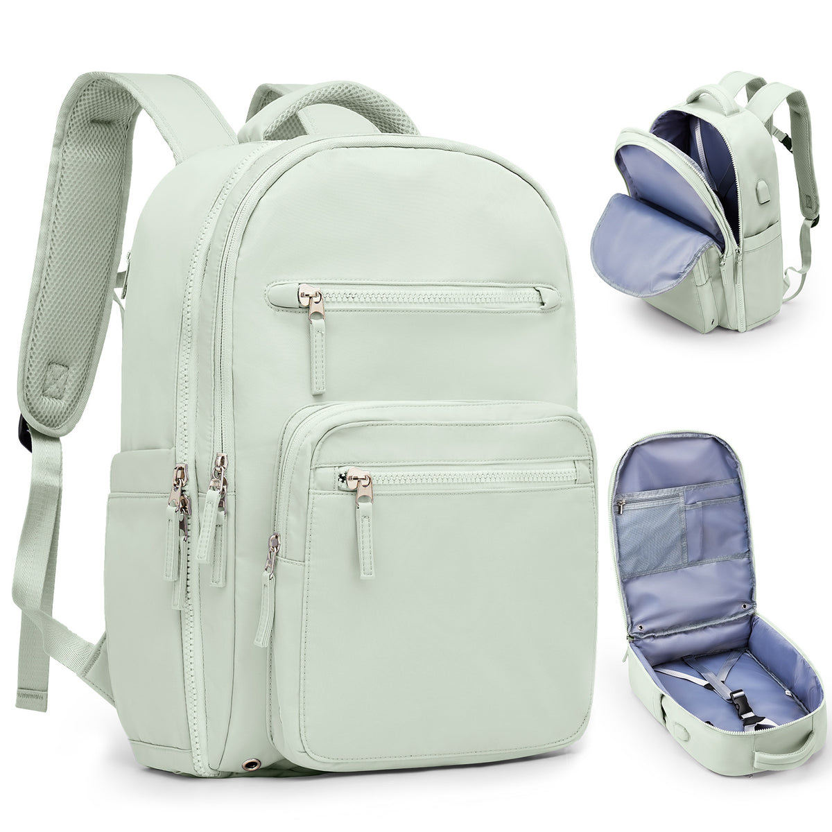 Business-Reiserucksack mit Kompression und USB-Anschluss – Bild 8 | LuxeStyle