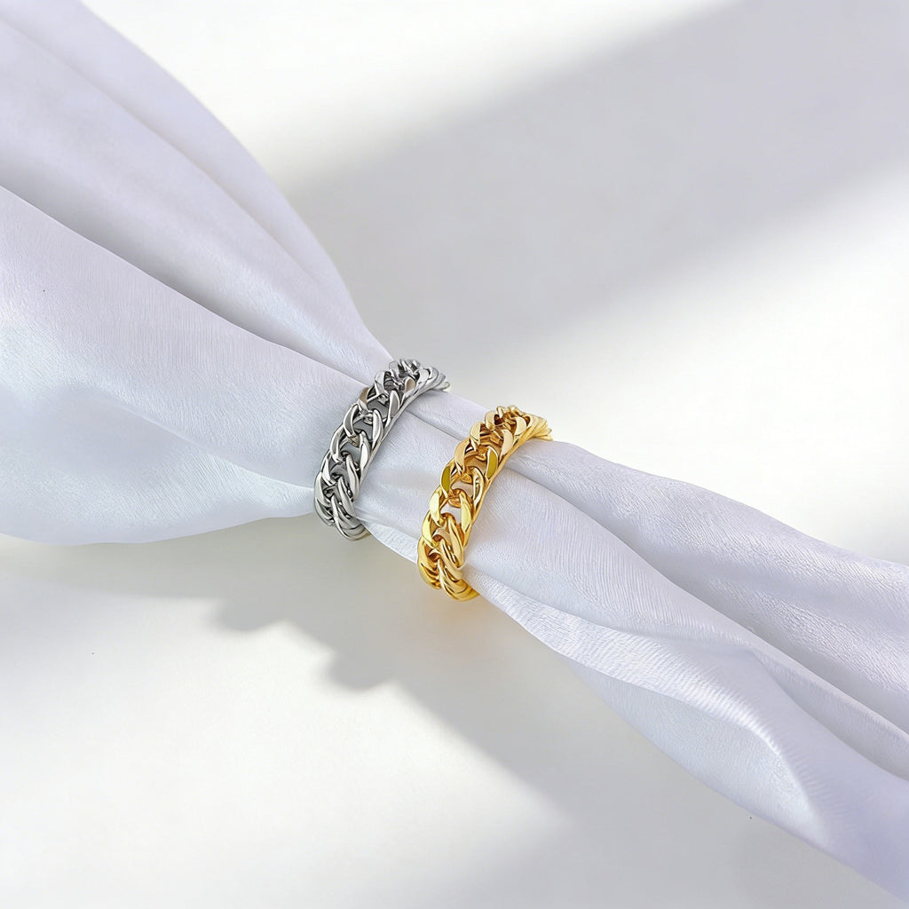Unisex Titanstahl Partner-Ring