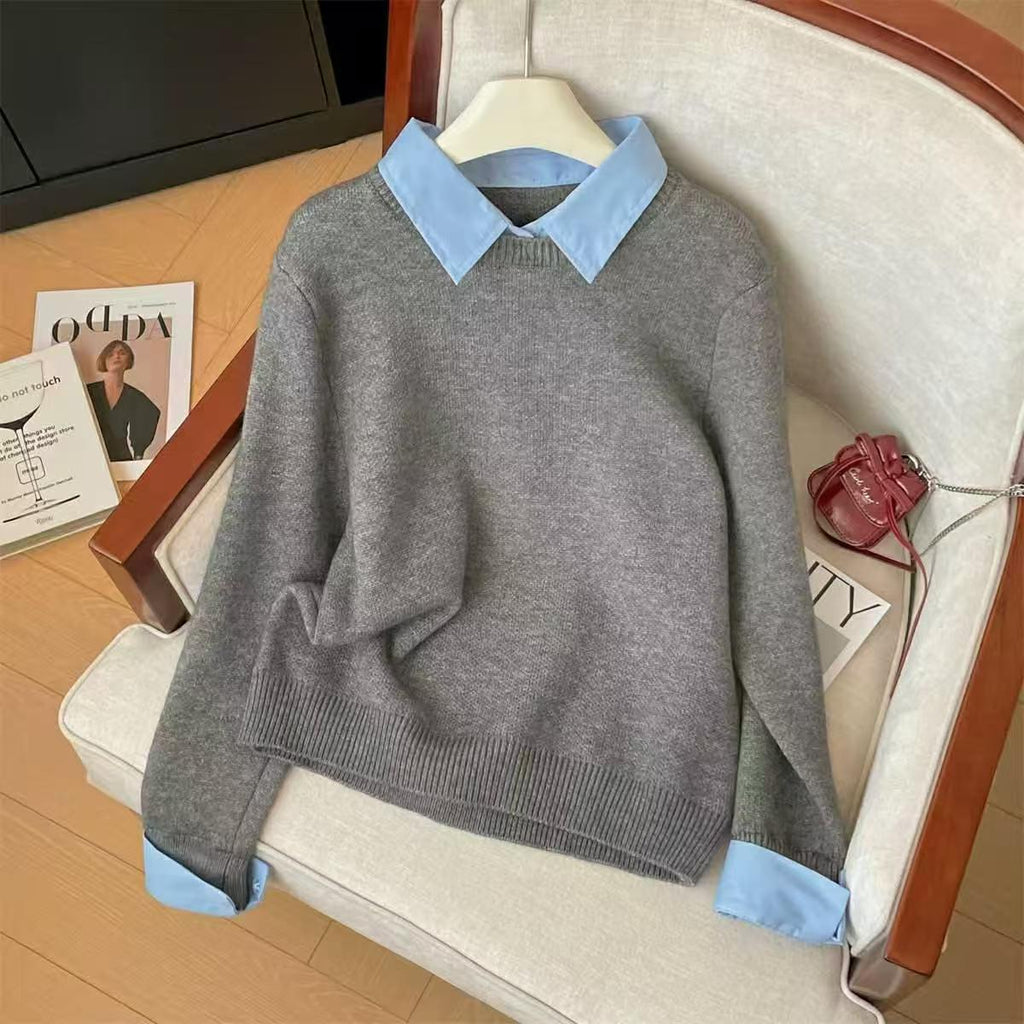 Patchwork-Faux-Sweater