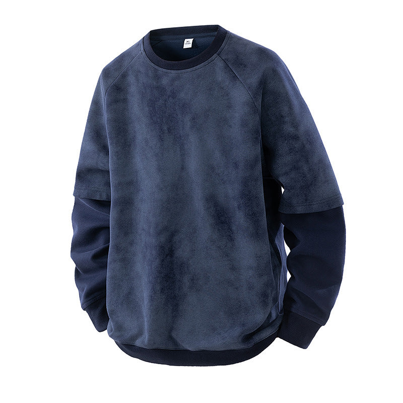 Loose-fit Camouflage Pullover mit langen Ärmeln – Ansicht 4