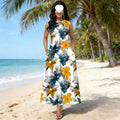Maxikleid mit Tropenmuster