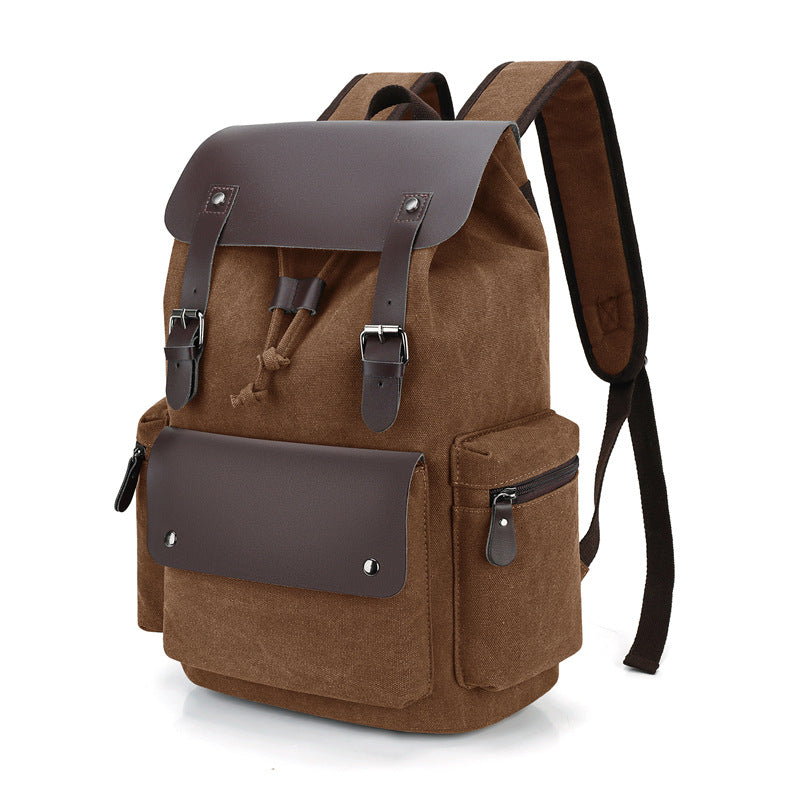 Retro Canvas Rucksack mit Kordelzug – Bild 5 | LuxeStyle