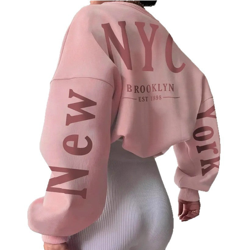 Pullover mit Letter-Print und Rundhals