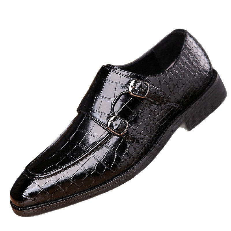 Krokodillmuster Lederschuhe mit Metallbremse – Bild 4 | LuxeStyle