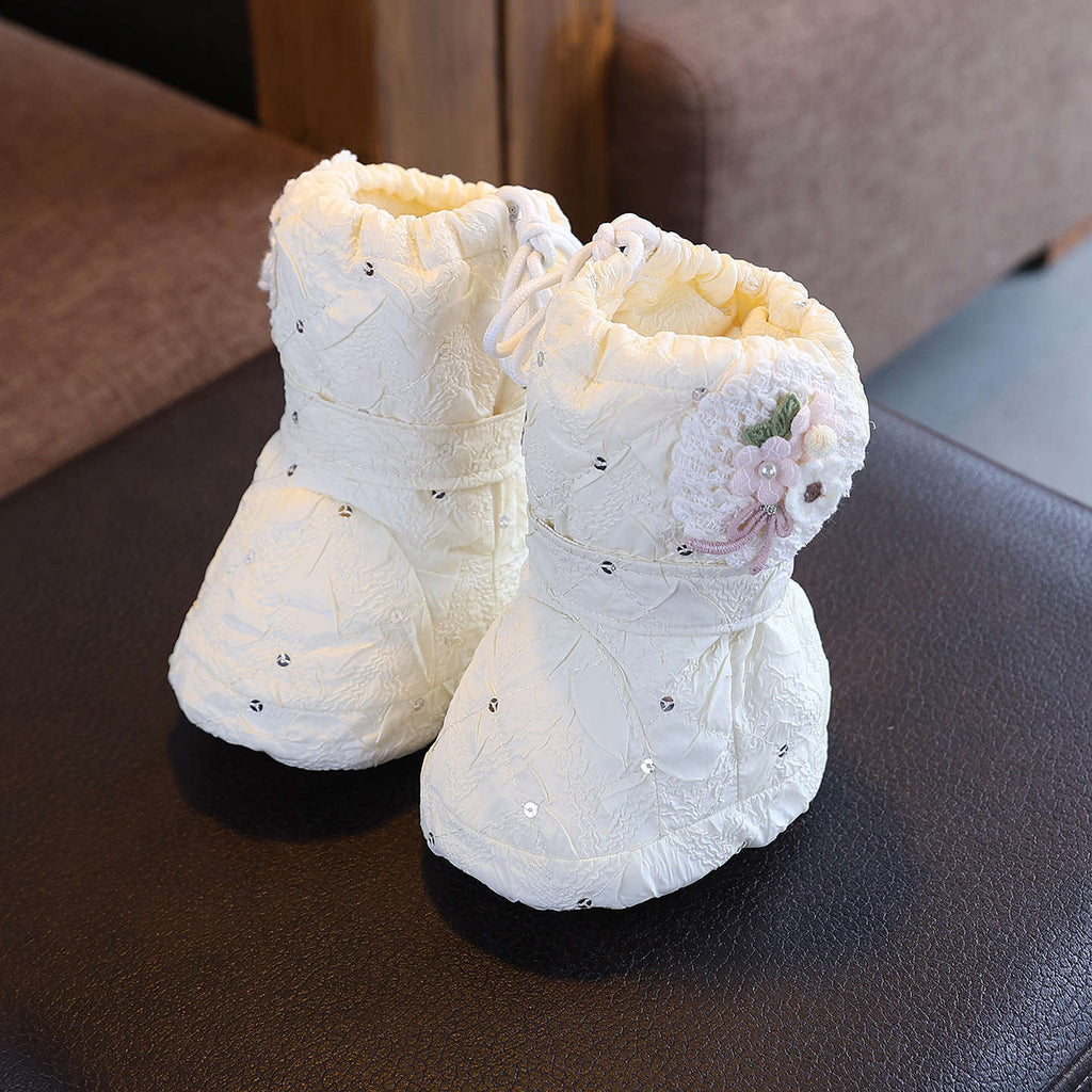 Dicke High-Top Babyschuhe aus Baumwolle, schwarz – Bild 6 | LuxeStyle