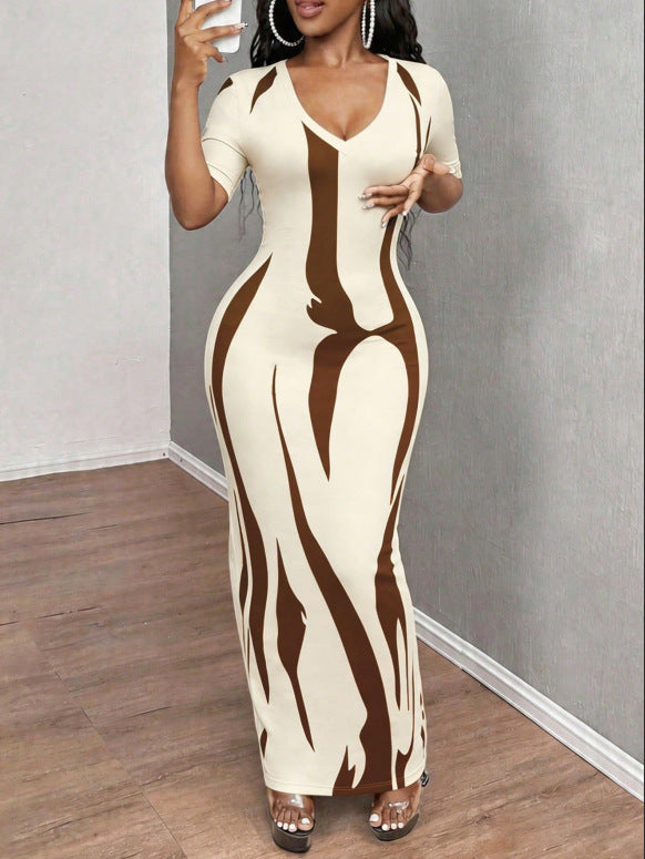 V-Ausschnitt Kleid