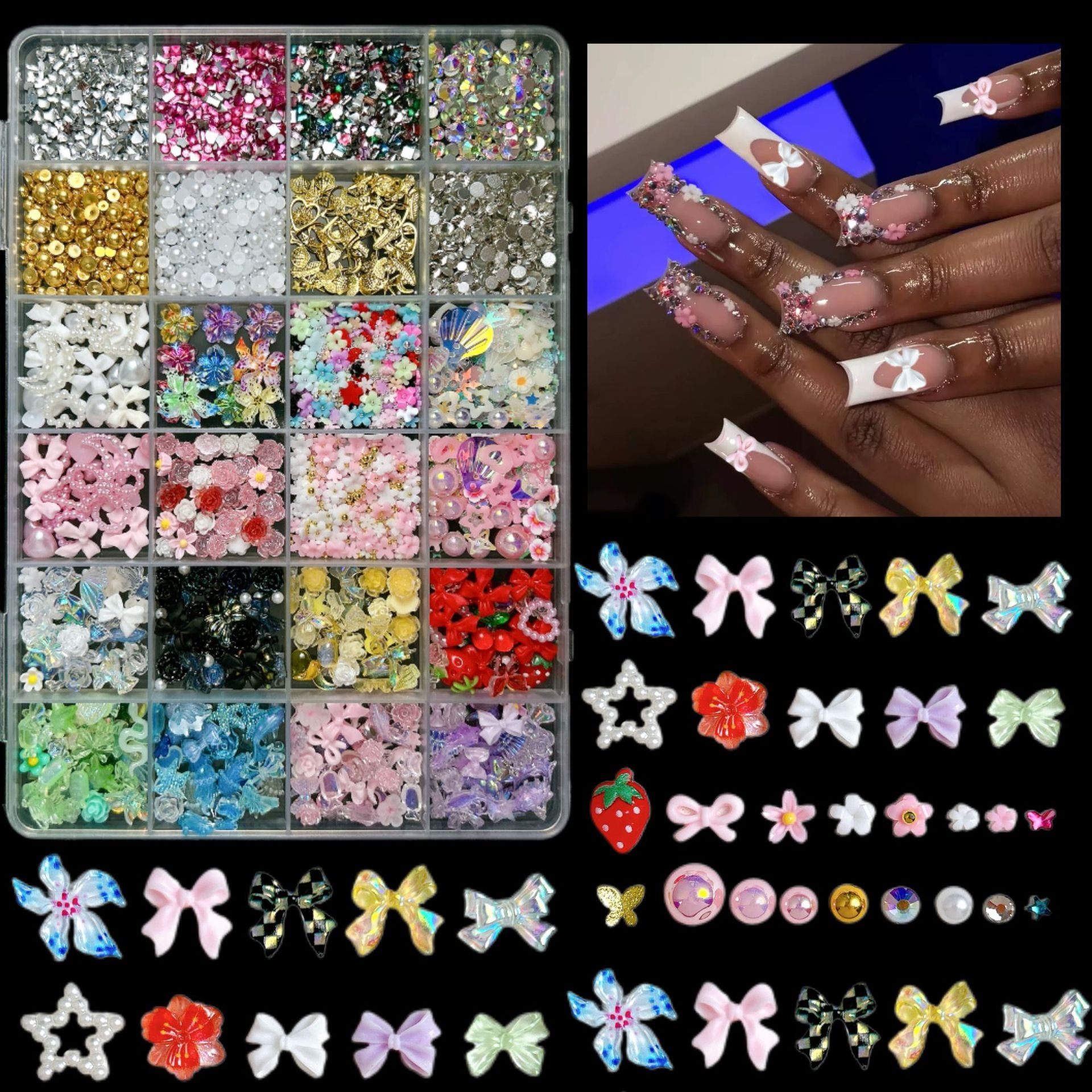 Mini Floral DIY Nagelsticker-Set – Ansicht 2