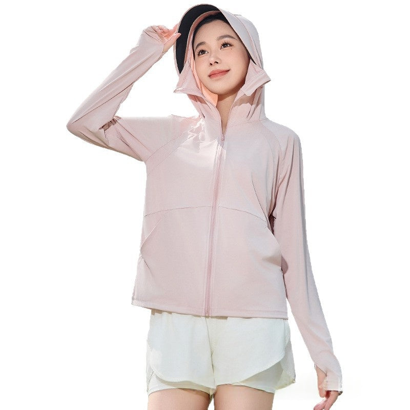 Leichte UV-Schutzjacke mit abnehmbarem Visier