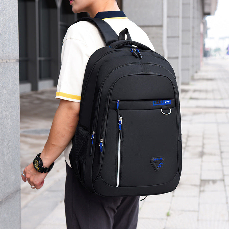 Oxford-Stoff Schulrucksack mit Luftkissengurt – Bild 5 | LuxeStyle
