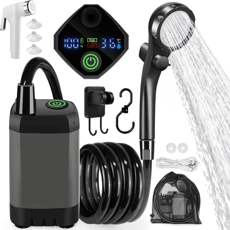 Tragbare Camping-Dusche 8000 mA – Bild 13 | LuxeStyle