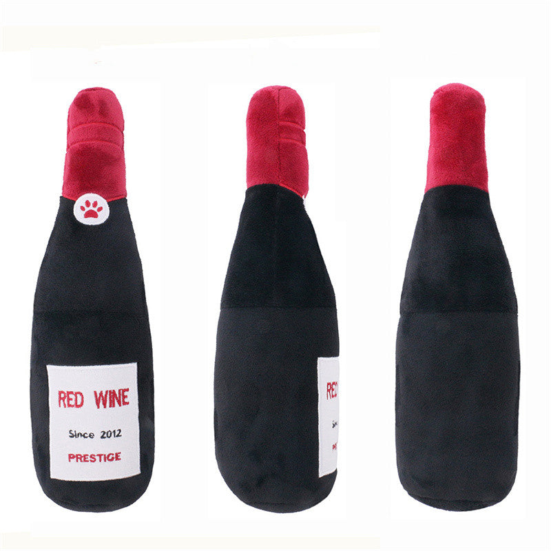 Wein-Flasche Plüsch-Spielzeug für Haustiere – Bild 2 | LuxeStyle