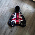 Patchwork Kapuzen Sweatshirt Jacke