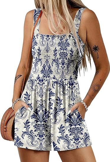 Damen Blumenprint Jumpsuit