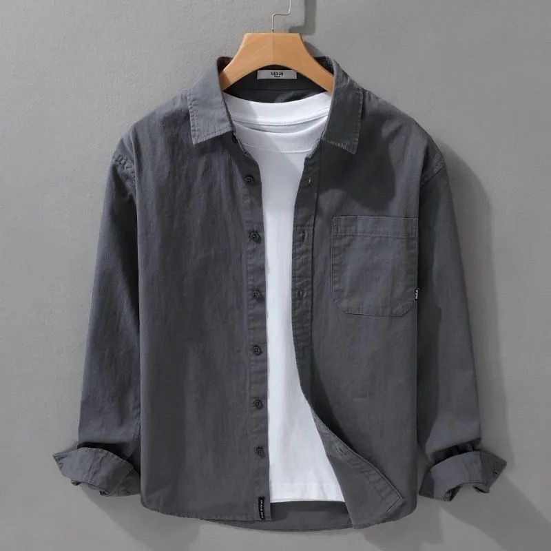 Herren Hemd im japanischen Stil, Loose Fit – Bild 1 | LuxeStyle