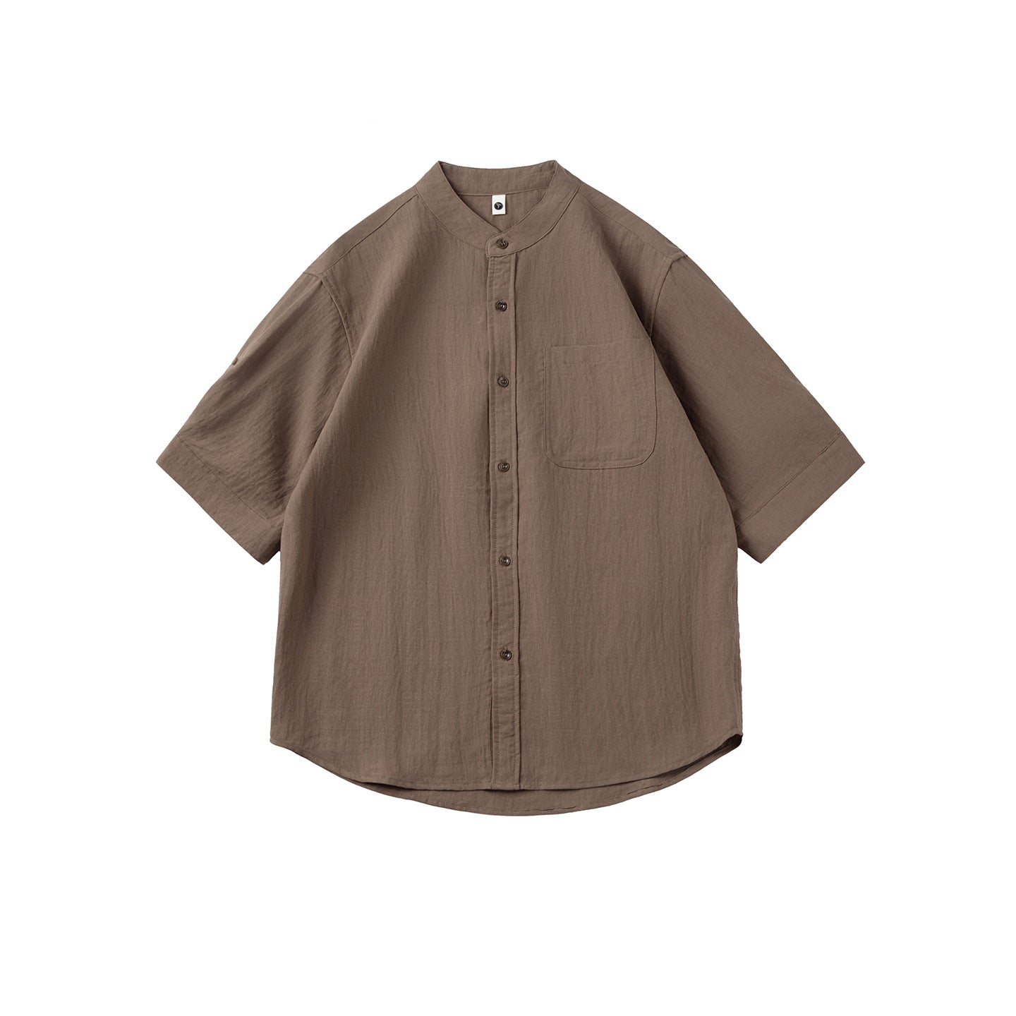 Herren Cardigan Hemd mit Stehkragen – Ansicht 2