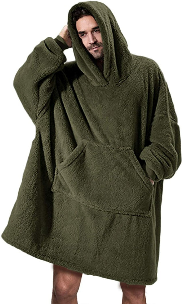 Kuschel-Hoodie mit grosser Tasche