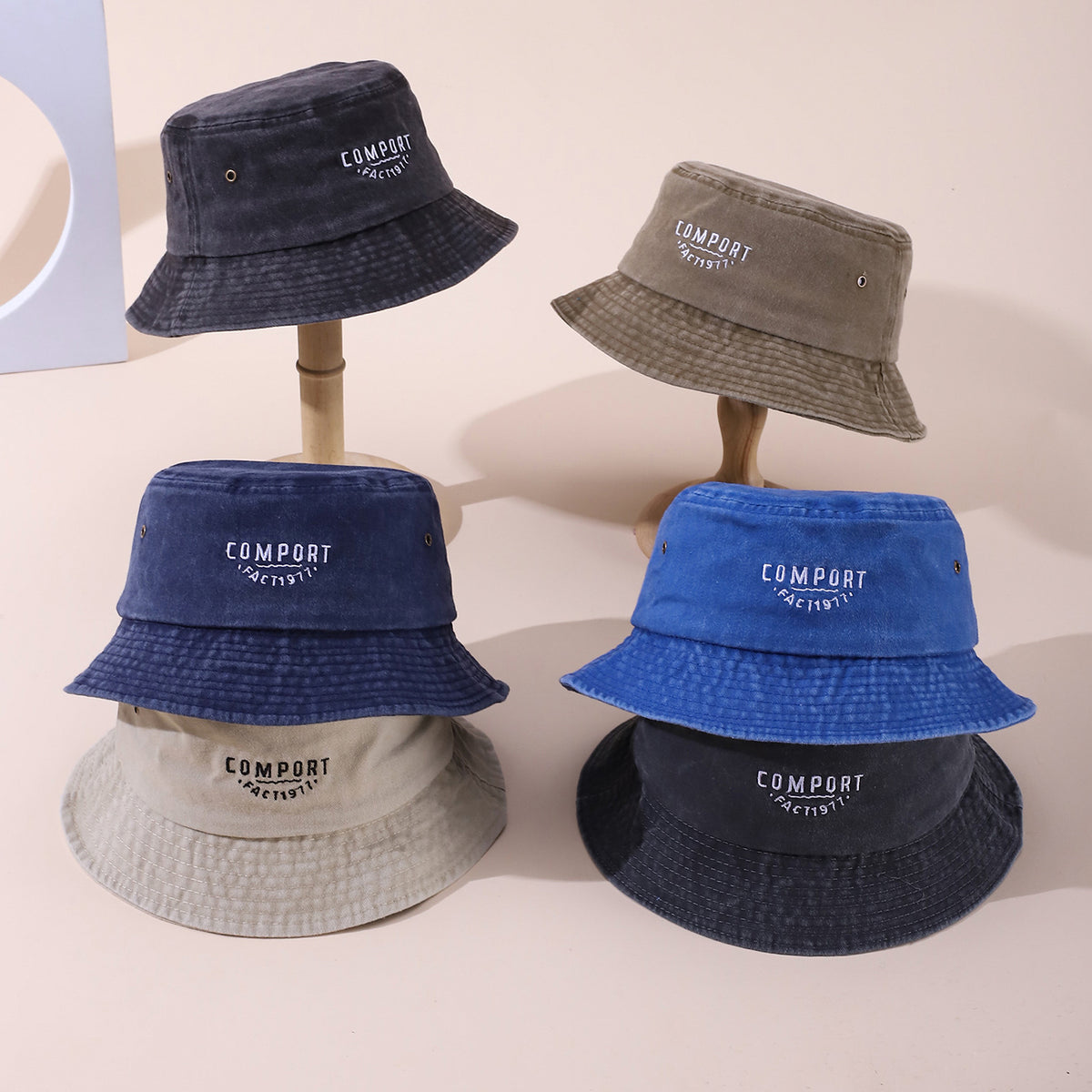 LuxeStyle Cord-Bucket-Hat «Manchester» · Navy – Bild 3 – LuxeStyle Schweiz