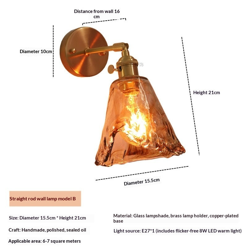 Retro Wandlampe aus Glas und Messing – Bild 2 | LuxeStyle