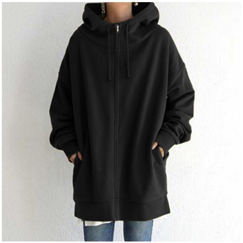 Trendiger Urbaner Langarm-Hoodie mit Fleecefutter
