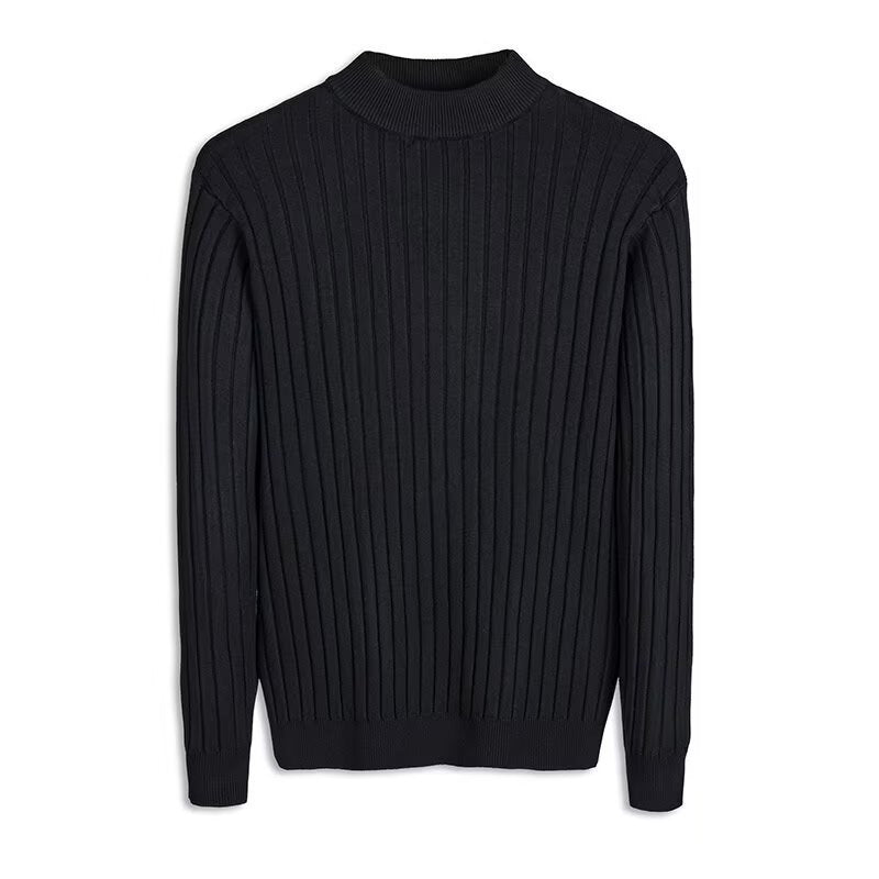 Strukturierter Mock-Neck Pullover für Herren