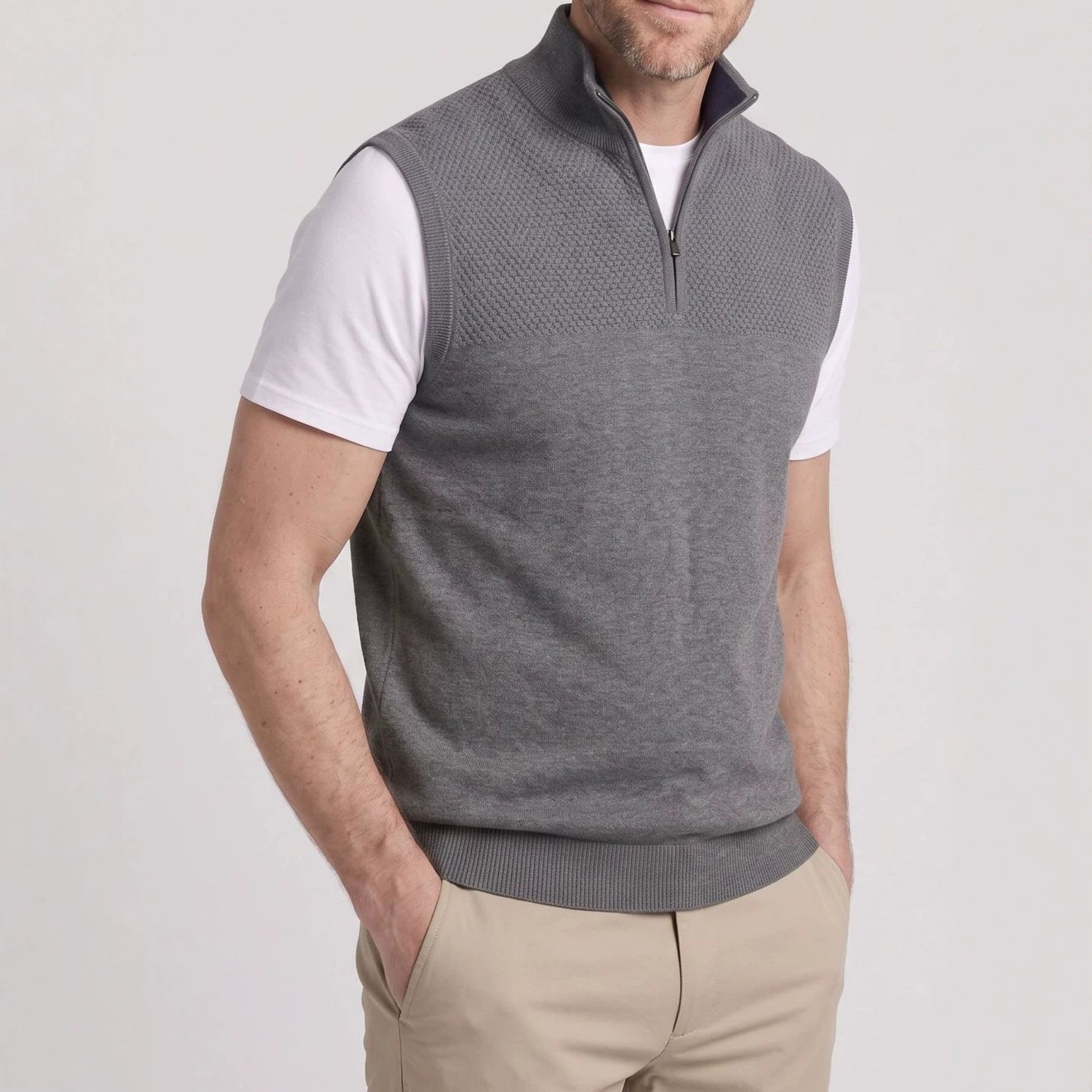 Ärmellose Strickweste für Herren