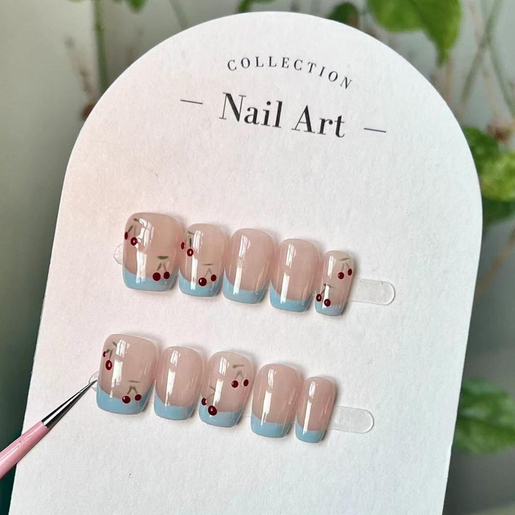 French Cherry Manicure Press-On Nägel – Bild 2 | LuxeStyle