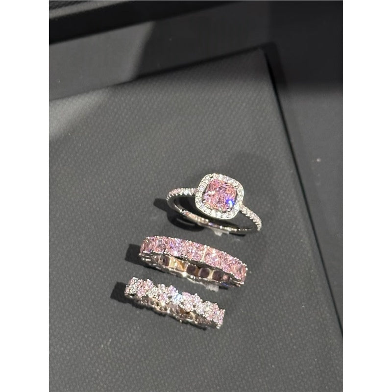 Diamant-Würfelzucker Ring für Damen