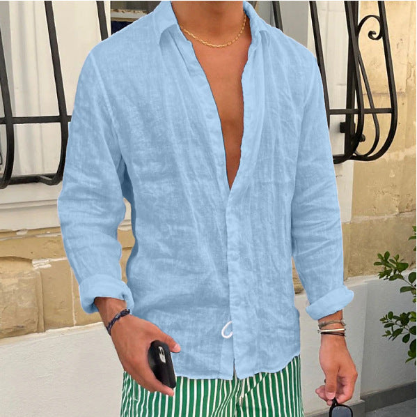 Casual Langarm-Shirt für Herren Frühling/Sommer