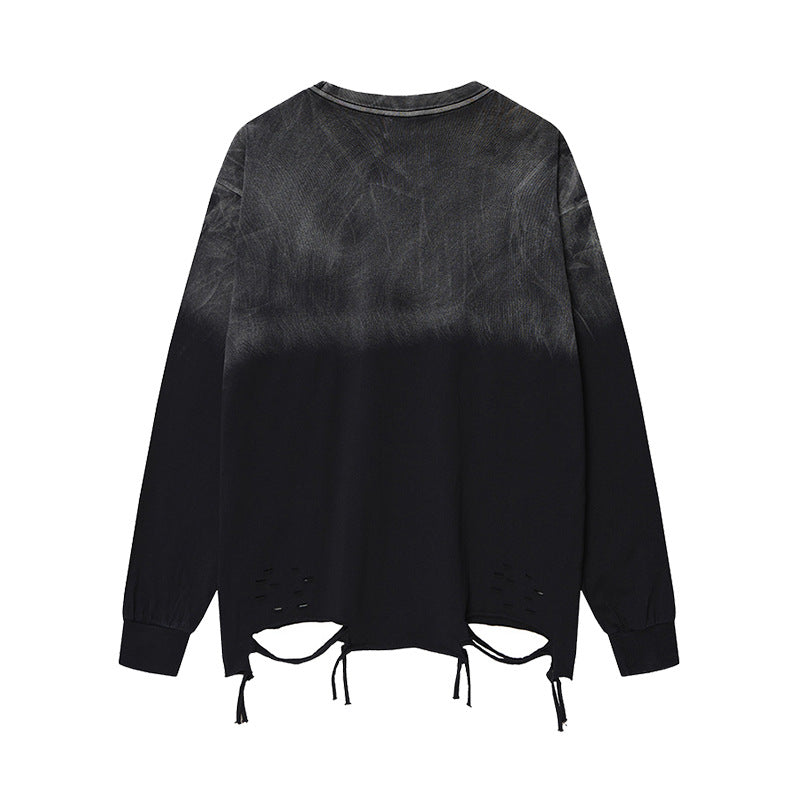 Ombre Washed-Look Loose-Fit Baumwollshirt