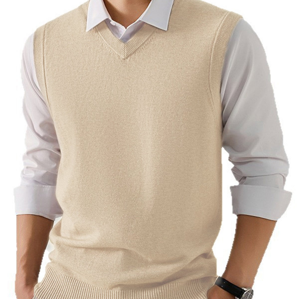 Herren-Westen Business-Casual Loose Fit für Anzüge