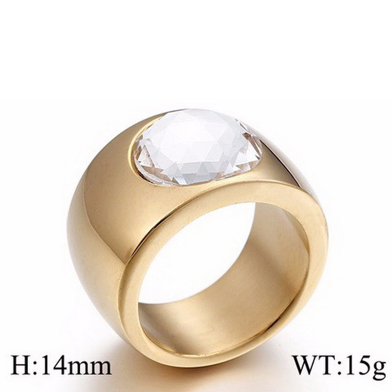 Breiter Kristallglas-Ring – Bild 4 | LuxeStyle