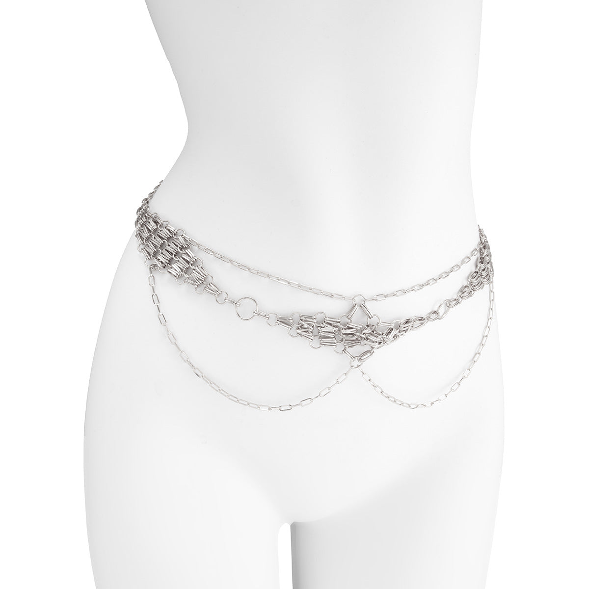 Retro Metall Diamond Taillenkette