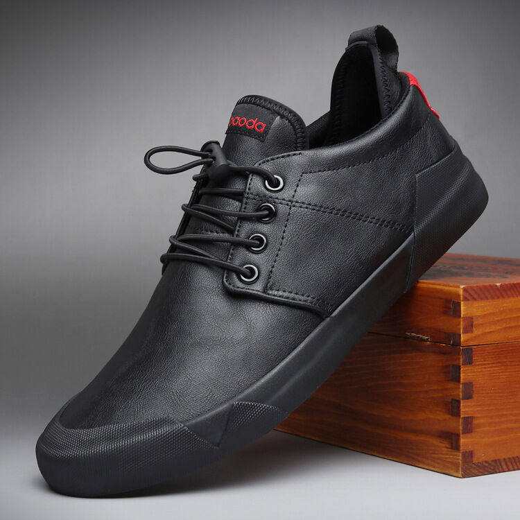 Herren Leder-Freizeitschuhe mit Super-Absatz