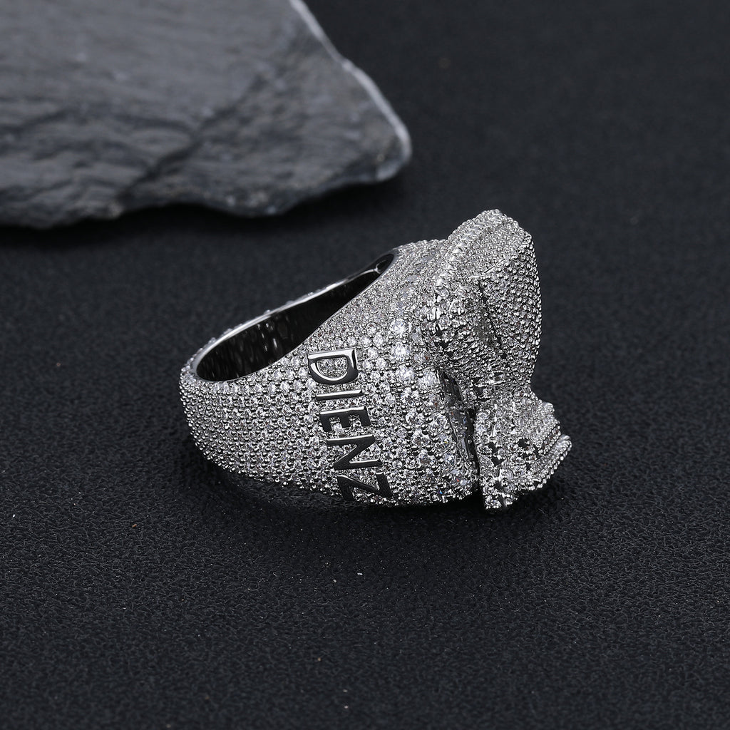 Hip-Hop Ring mit Zirkonia