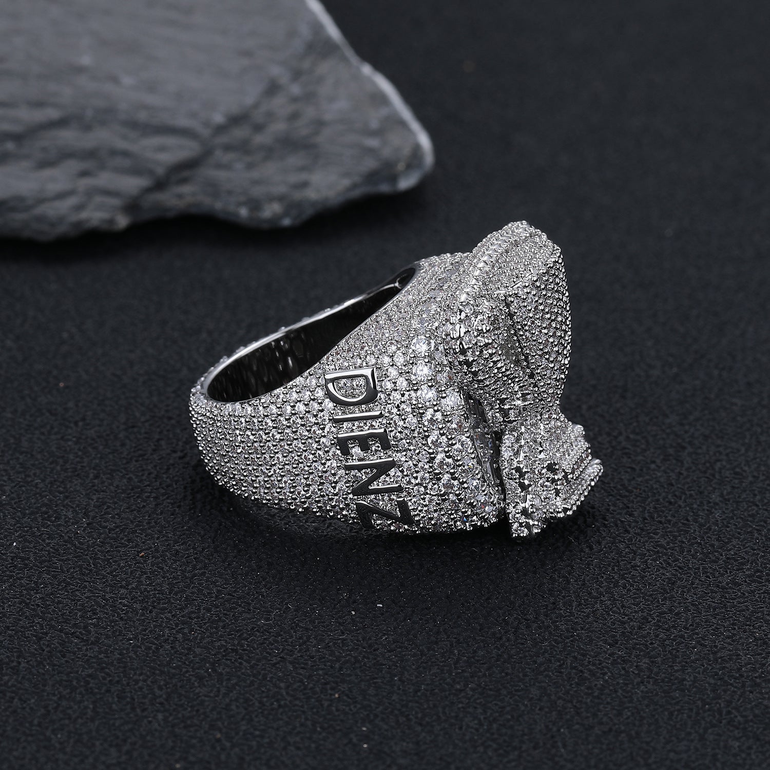 Hip-Hop Ring mit Zirkonia