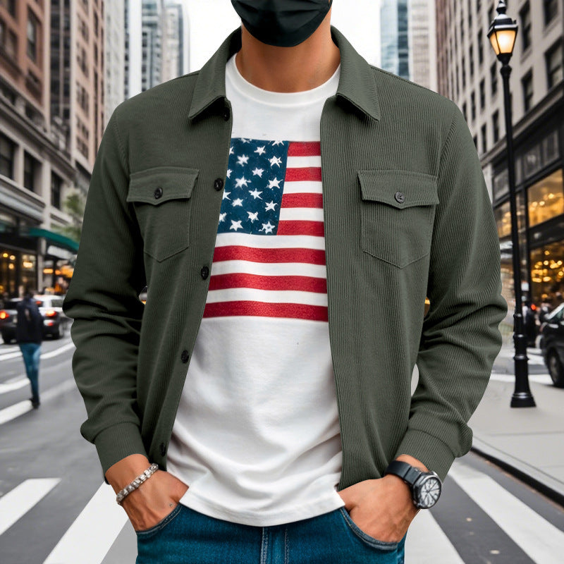 Herren Übergangsjacke mit Stehkragen und vielen Taschen
