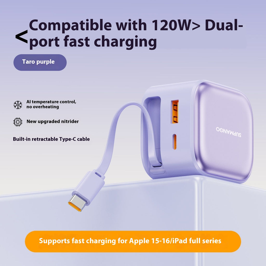 AI Temperaturkontrolle 3-Port GaN Ladegerät