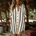 Gestreiftes Freizeit-Hemdblusenkleid – Bild 7 | LuxeStyle