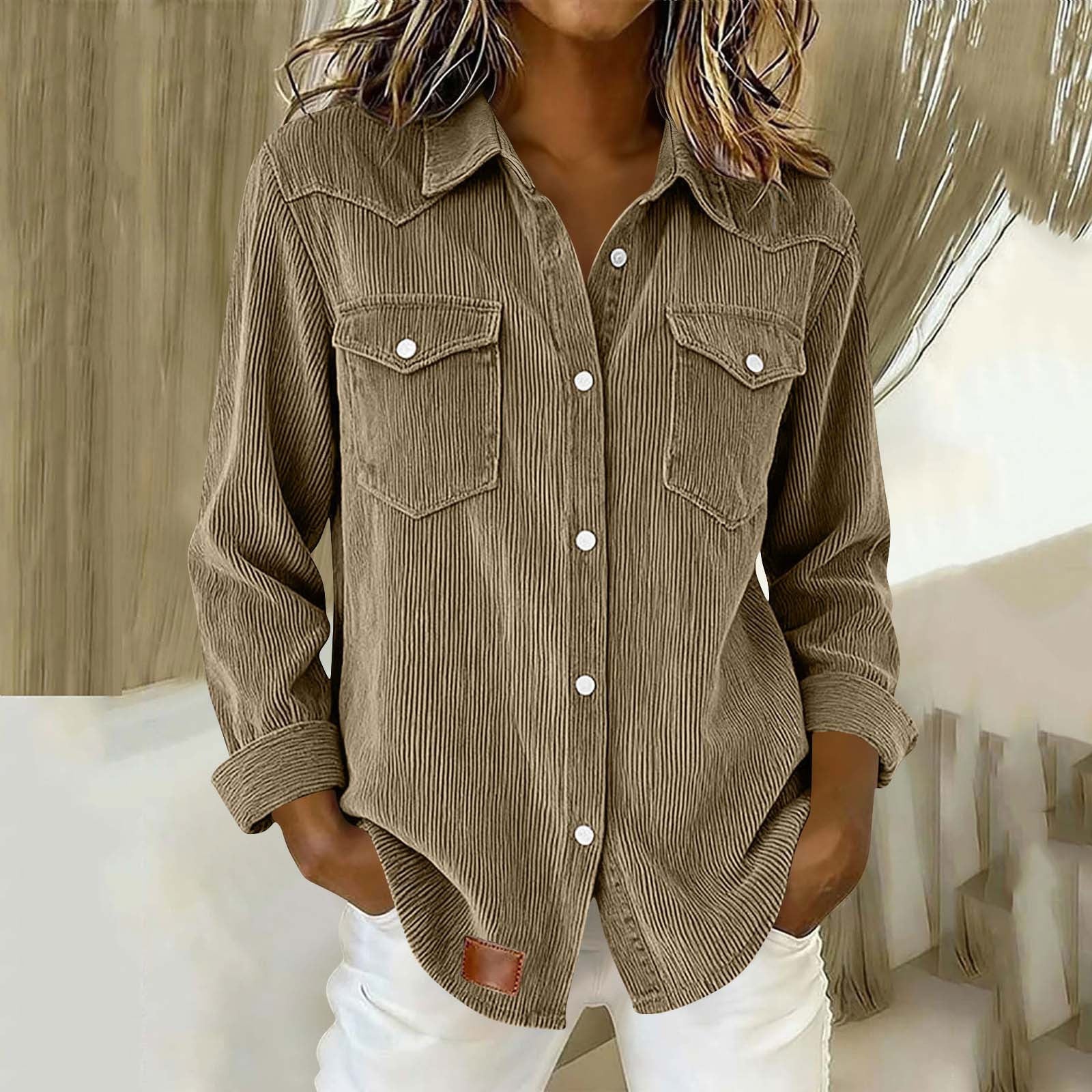 Elegante Langarm-Strickjacke für Damen