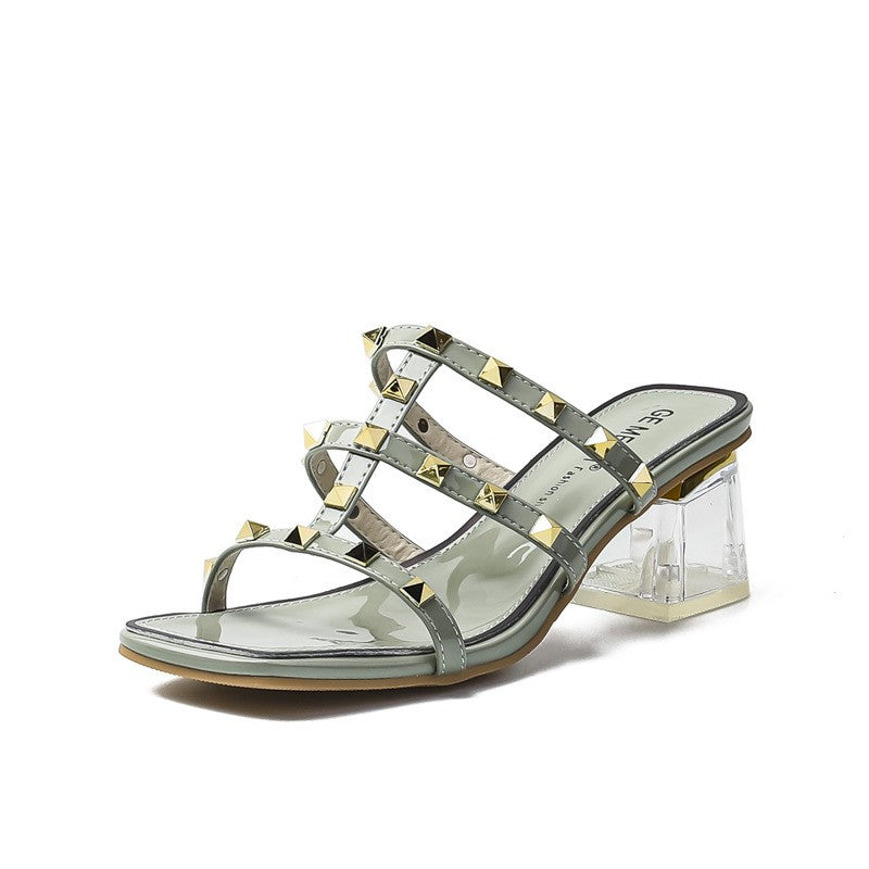 High-Heel-Sandalen mit Nieten für Damen – Bild 7 | LuxeStyle