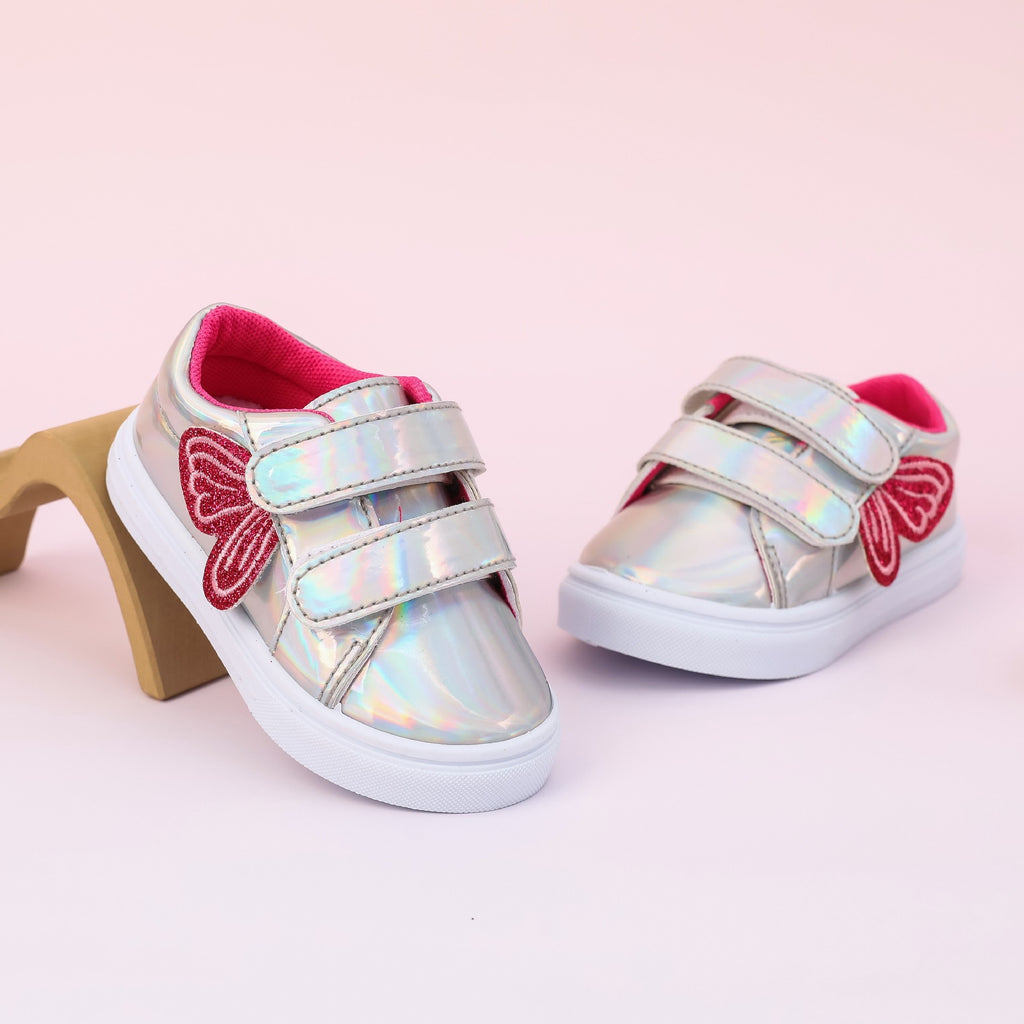 Glitzer-Schuhe für Mädchen mit Klettverschluss