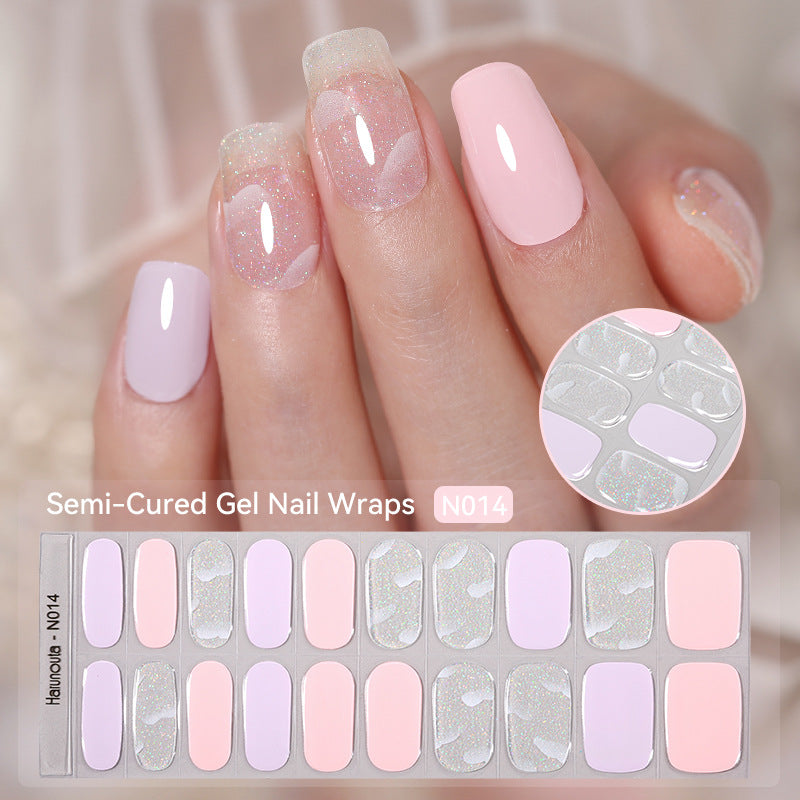 Semi-cured Gel-Nagelsticker «Ice Transparent Nude»
