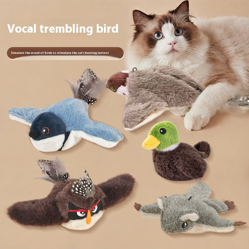 Elektronischer Vogel mit Sound für Katzen