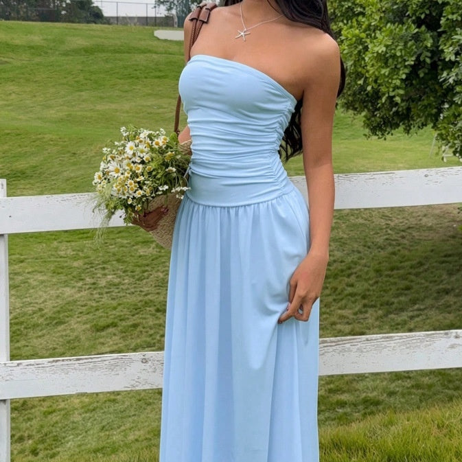 A-Linien Strandkleid mit Rockfalten | LuxeStyle