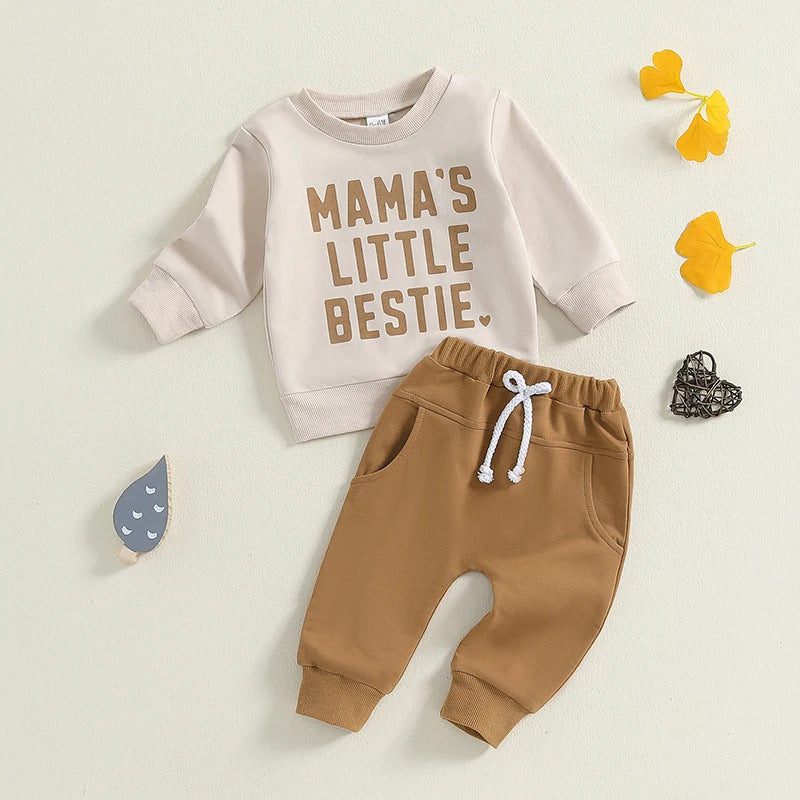 Baby-Sweatshirt und -Hose mit Buchstaben-Print – Bild 3 | LuxeStyle