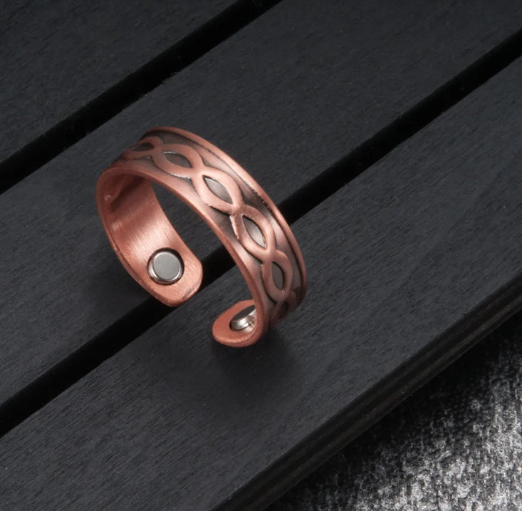 Verstellbarer Ring aus reinem Kupfer