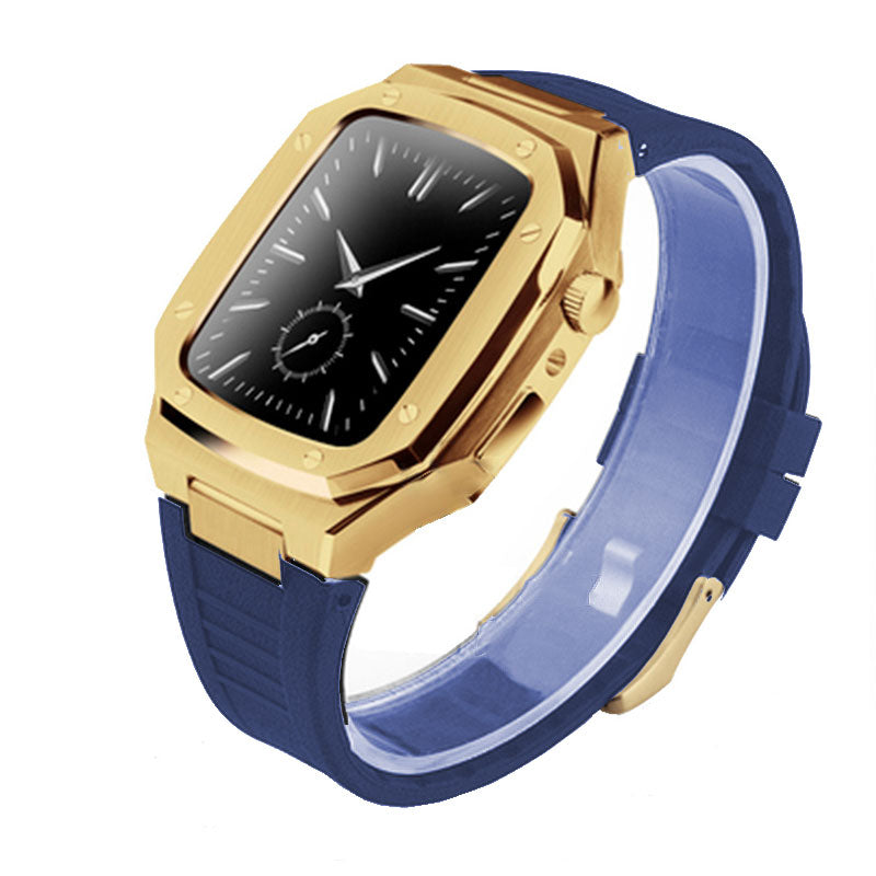 Smartwatch-Gehäuse aus Metall mit Kautschukarmband – Bild 5 | LuxeStyle