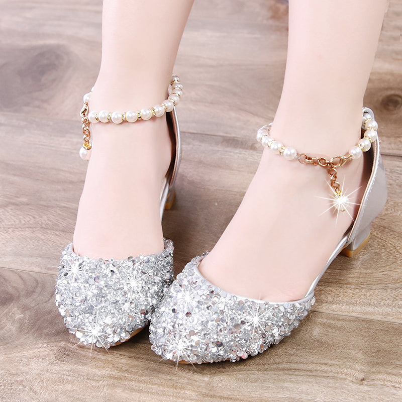 Mädchen Sandalen mit Glitzer und Schnalle – Bild 4 | LuxeStyle
