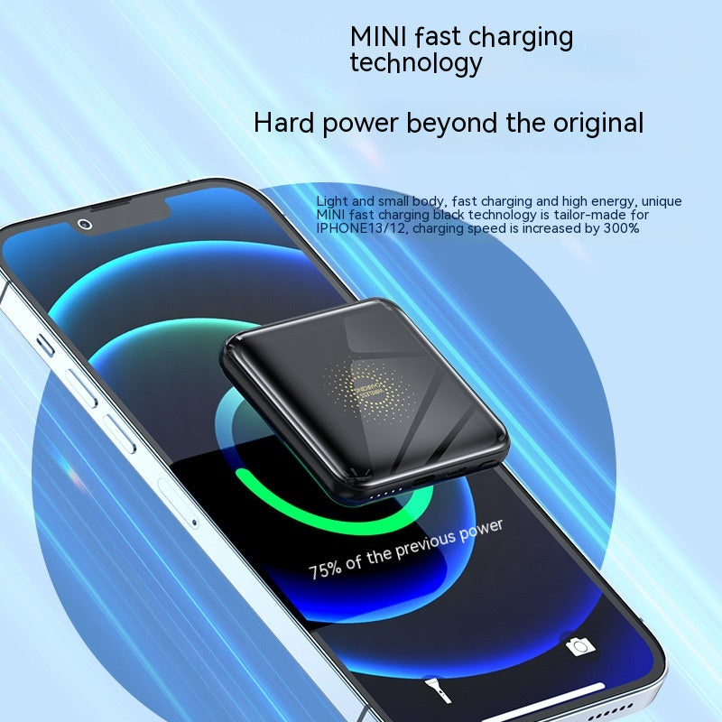 Kompakte 10000 mAh Powerbank mit Wireless Charging